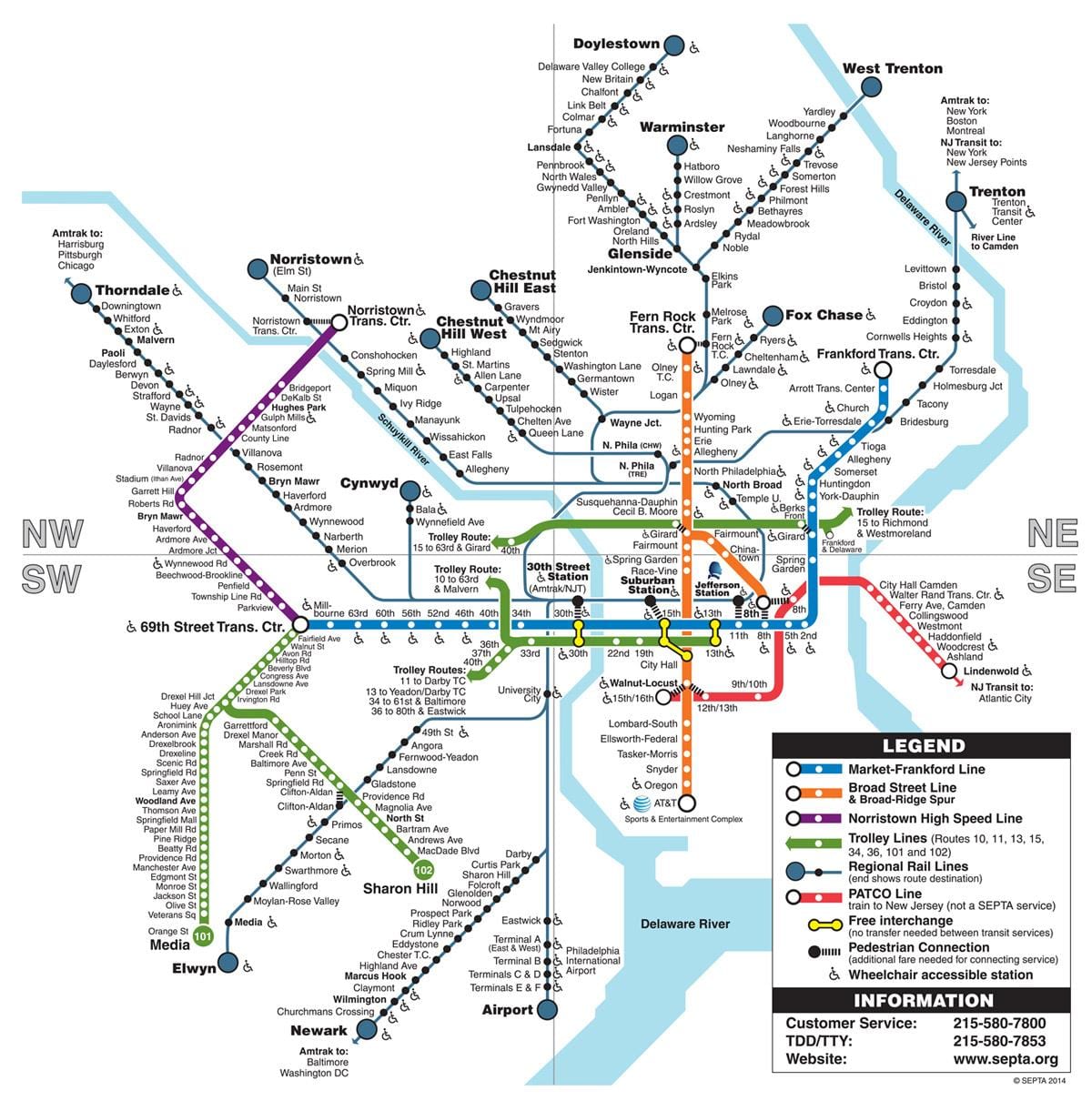 metro karte Philadelphia