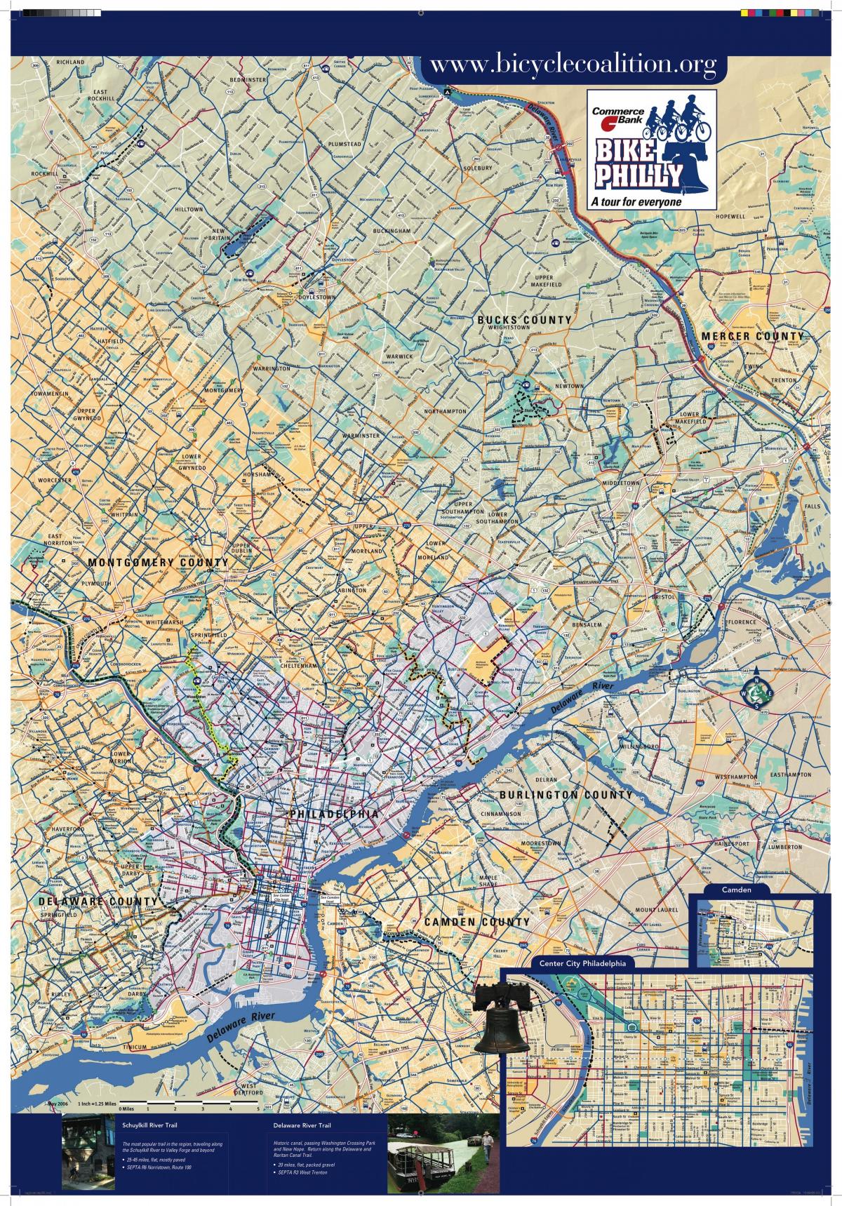 Philly velosipēdu karte