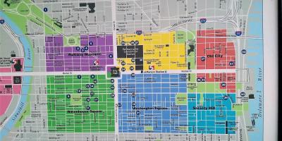 Karte center city Philadelphia