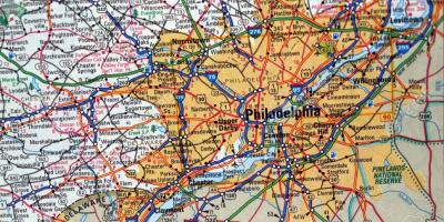 Karte Philadelphia, pa