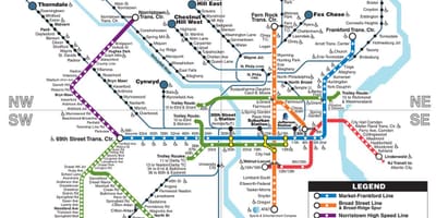 Metro karte Philadelphia
