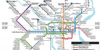 Metro Filadelfijas karte